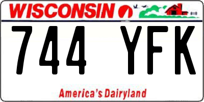 WI license plate 744YFK