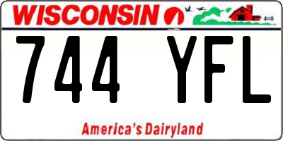 WI license plate 744YFL