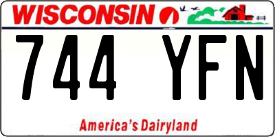 WI license plate 744YFN