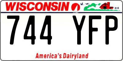 WI license plate 744YFP