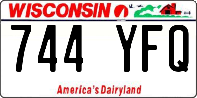 WI license plate 744YFQ