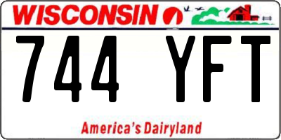 WI license plate 744YFT