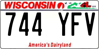 WI license plate 744YFV