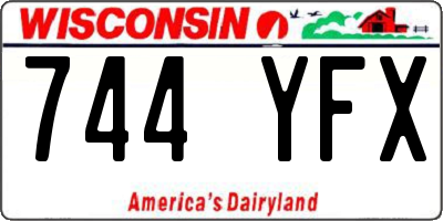 WI license plate 744YFX