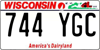 WI license plate 744YGC