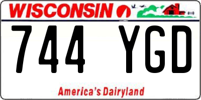 WI license plate 744YGD