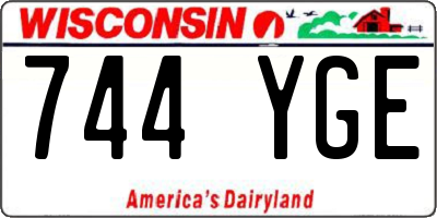 WI license plate 744YGE