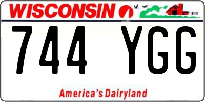 WI license plate 744YGG