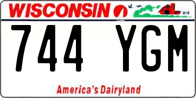 WI license plate 744YGM