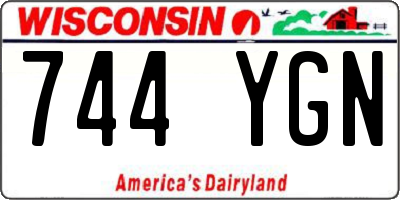 WI license plate 744YGN