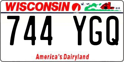 WI license plate 744YGQ