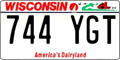WI license plate 744YGT