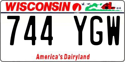 WI license plate 744YGW