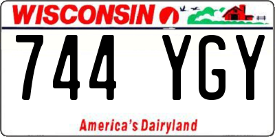 WI license plate 744YGY