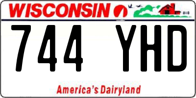 WI license plate 744YHD