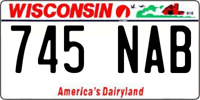 WI license plate 745NAB