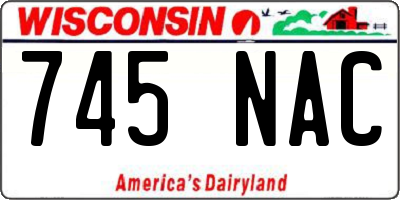 WI license plate 745NAC