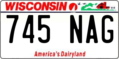 WI license plate 745NAG