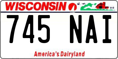 WI license plate 745NAI