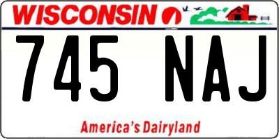 WI license plate 745NAJ