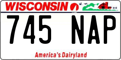 WI license plate 745NAP