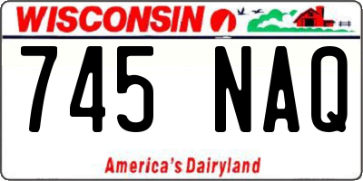 WI license plate 745NAQ