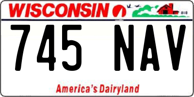 WI license plate 745NAV
