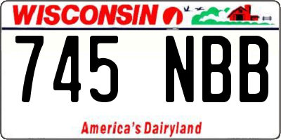 WI license plate 745NBB
