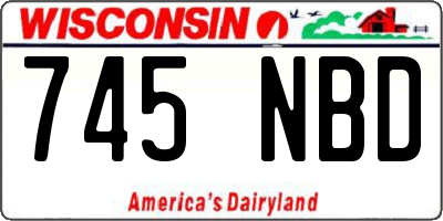WI license plate 745NBD