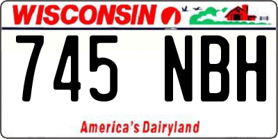 WI license plate 745NBH