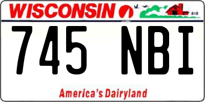 WI license plate 745NBI