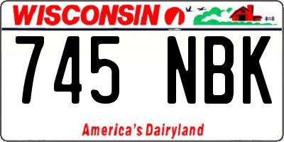 WI license plate 745NBK