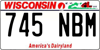 WI license plate 745NBM