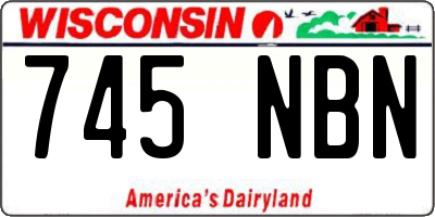 WI license plate 745NBN