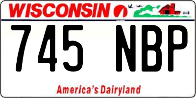 WI license plate 745NBP