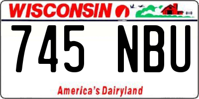 WI license plate 745NBU