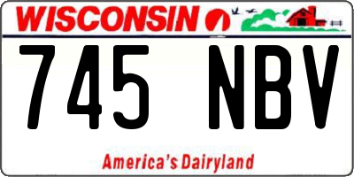 WI license plate 745NBV
