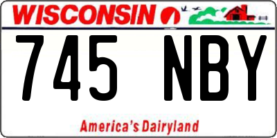 WI license plate 745NBY