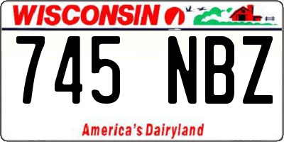 WI license plate 745NBZ