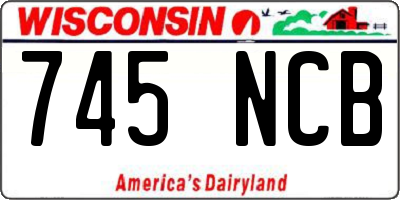 WI license plate 745NCB