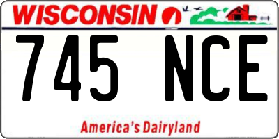 WI license plate 745NCE