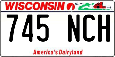 WI license plate 745NCH