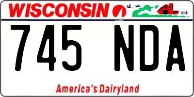 WI license plate 745NDA