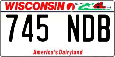 WI license plate 745NDB