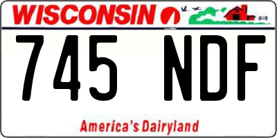 WI license plate 745NDF