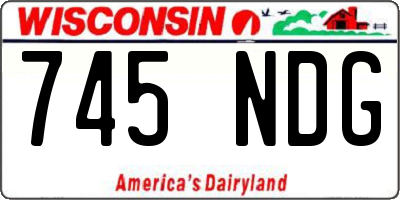 WI license plate 745NDG