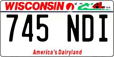 WI license plate 745NDI