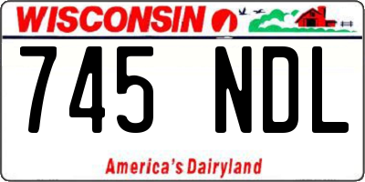 WI license plate 745NDL
