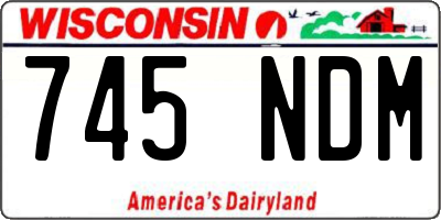 WI license plate 745NDM
