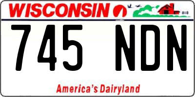 WI license plate 745NDN
